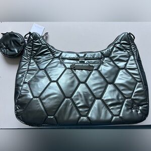 LUG WINGER 2 PIECE HOBO BAG METALLIC OLIVE NWT